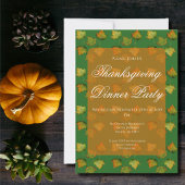 Invitation de dîner de Thanksgiving à l'aquarelle
