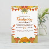 Invitation de dîner de Thanksgiving à thème Citrou (Debout devant)
