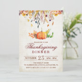 Invitation de dîner de Thanksgiving d'automne de c (Debout devant)