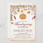 Invitation de dîner de Thanksgiving d'automne de c (Devant)