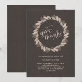 Invitation de dîner de thanksgiving de la (Devant / Derrière)