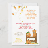 invitation de dîner de thanksgiving de l'automne (Devant)