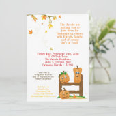 invitation de dîner de thanksgiving de l'automne (Debout devant)