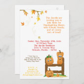 invitation de dîner de thanksgiving de l'automne (Devant / Derrière)