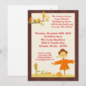 invitation de dîner de thanksgiving de l'automne (Devant / Derrière)