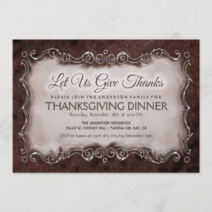 Invitation de dîner de thanksgiving - donnons les