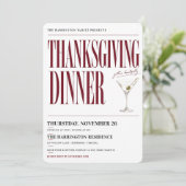Invitation de dîner de Thanksgiving Editorial Mart (Debout devant)