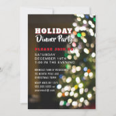 Invitation de dîner de vacances d'arbre de Noël (Devant)