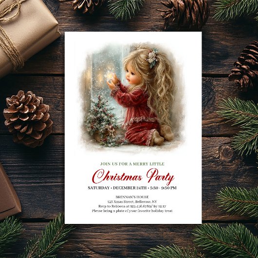 Invitation de dîner de vacances Scène hivernale ru