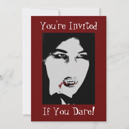 Invitation de dîner de vampire de Dracula (Devant)