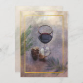 invitation de dîner de vin et d'ail (Devant / Derrière)