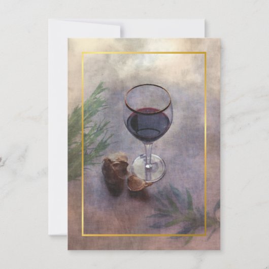 invitation de dîner de vin et d'ail (Devant)