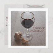 invitation de dîner de vin et d'ail (Devant / Derrière)