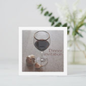 invitation de dîner de vin et d'ail (Debout devant)