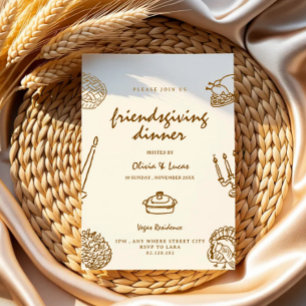Invitation de dîner fantaisiste pour la fête des a