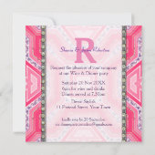 Invitation de dîner Geometric Tech rose lilas (Dos)