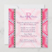 Invitation de dîner Geometric Tech rose lilas (Dos)