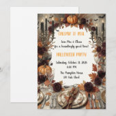 Invitation de dîner gothique d'automne (Devant / Derrière)