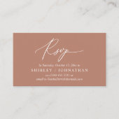Invitation de dîner Mariage RSVP romantique modern (Devant)