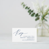 Invitation de dîner Mariage RSVP romantique modern (Debout devant)