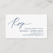Invitation de dîner Mariage RSVP romantique modern (Devant)
