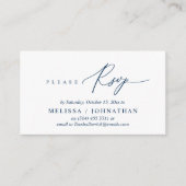 Invitation de dîner Mariage RSVP romantique modern (Devant)