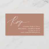 Invitation de dîner Mariage RSVP romantique modern (Devant)