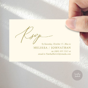 Invitation de dîner Mariage RSVP romantique modern