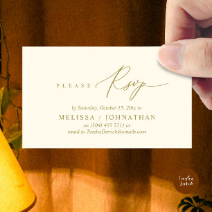 Invitation de dîner Mariage RSVP romantique modern