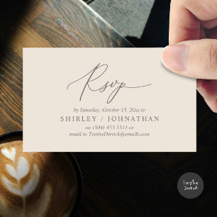 Invitation de dîner Mariage RSVP romantique modern