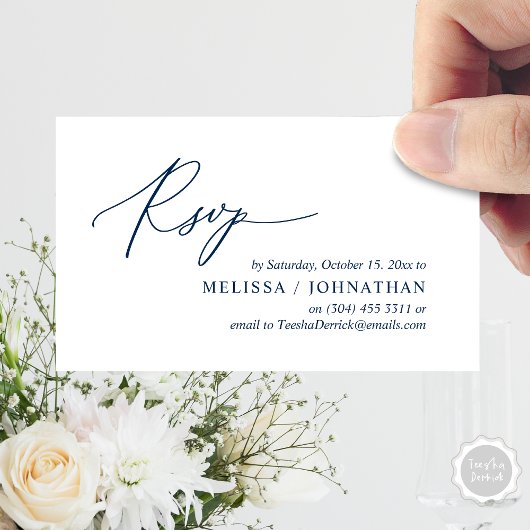 Invitation de dîner Mariage RSVP romantique modern