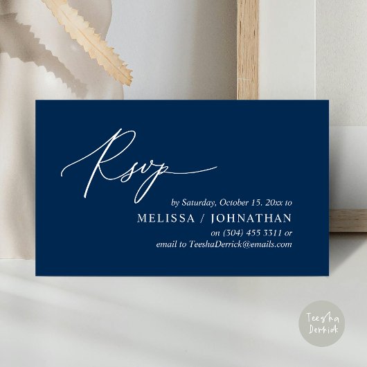 Invitation de dîner Mariage RSVP romantique modern