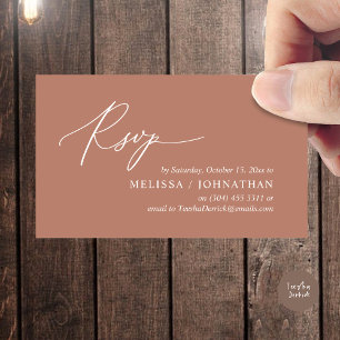 Invitation de dîner Mariage RSVP romantique modern