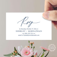 Invitation de dîner Mariage RSVP romantique modern