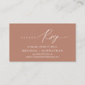 Invitation de dîner Mariage RSVP romantique modern (Devant)