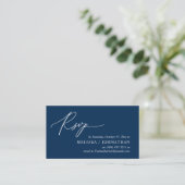 Invitation de dîner Mariage RSVP romantique modern (Debout devant)