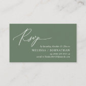 Invitation de dîner Mariage RSVP romantique modern (Devant)