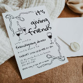Invitation de dîner Whimsical Friendsgiving