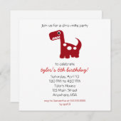 invitation de Dino-acarides (Devant / Derrière)