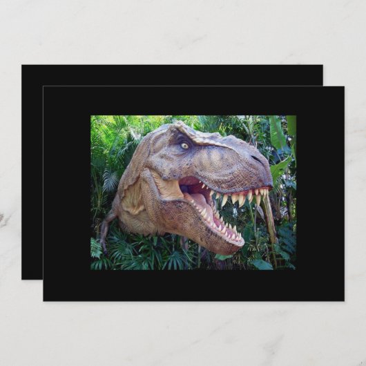 Invitation de Dinosaur (Devant / Derrière)