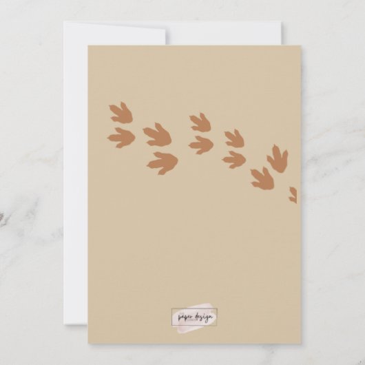 Invitation de Dinosaur 2e anniversaire (Dos)