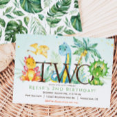 Invitation de Dinosaur 2e anniversaire