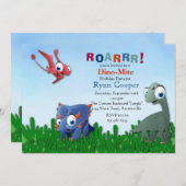 Invitation de Dinosaur Pals (Devant / Derrière)
