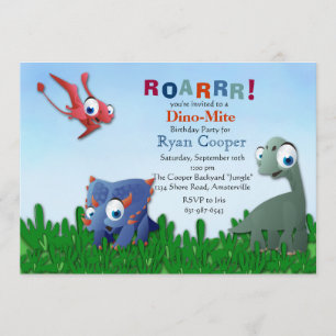 Invitation de Dinosaur Pals