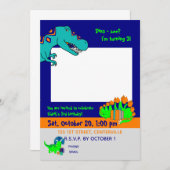 Invitation de dinosaure (Devant / Derrière)