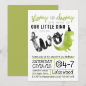 Invitation de dinosaure à piétiner et à mâcher Inv (Devant / Derrière)