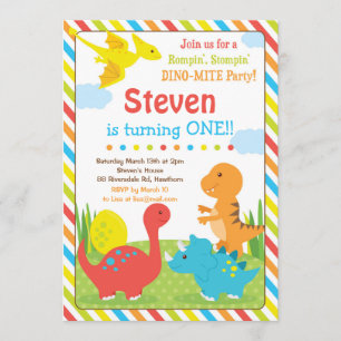 Invitation de dinosaure/invitation de Dino