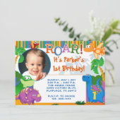 Invitation de dinosaures - Anniversaire de enfant (Debout devant)