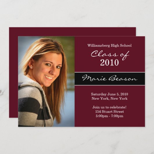 Invitation de diplôme (Devant / Derrière)