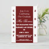 Invitation de diplôme à deux tons (Debout devant)